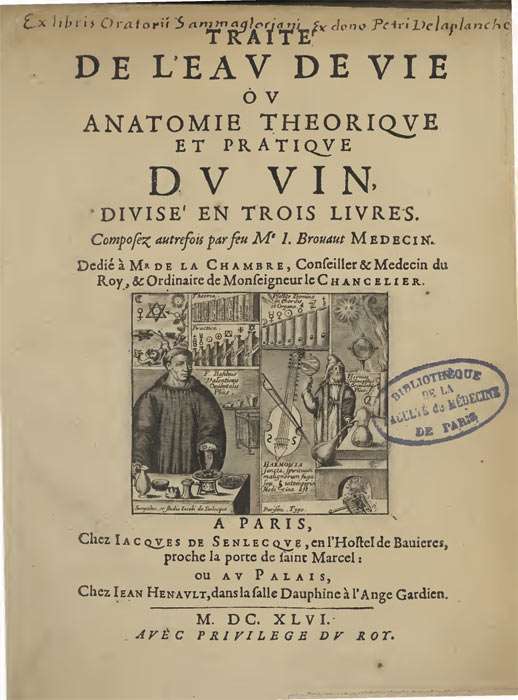 Trait de l'eau de vie ou anatomie thorique et pratique du vin, by Jean Brouaut