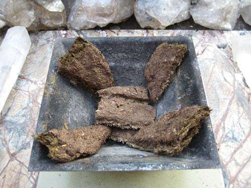 agnihotra stacking cow dung