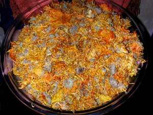 basket full of Calendula flowers