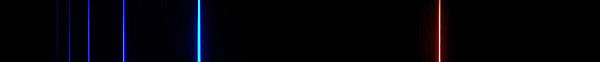 Visible spectrum of hydrogen