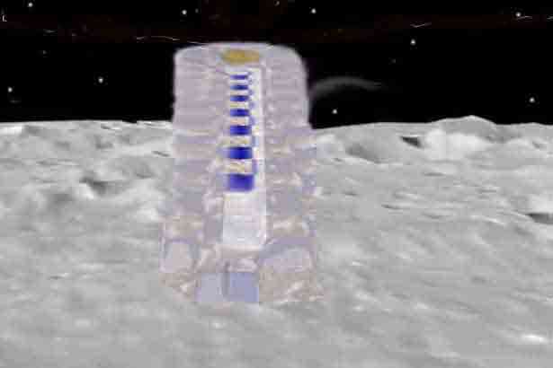 Crystal Tower on the surface of the Moon
