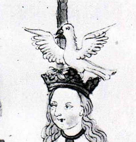 The white dove as symbol for the Whiteness or Albedo
