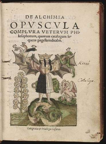 Rebis with male/female head