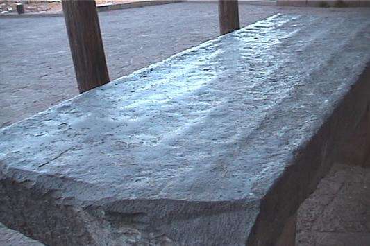 stone slab in San Cristobal, Cusco, Peru