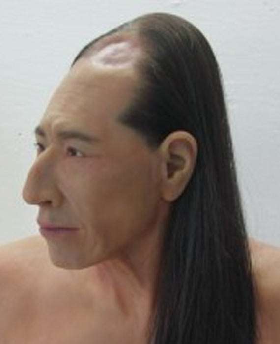 Reconstruction of a Peru man with elongated skull.