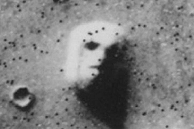 close-up of the Face on Mars