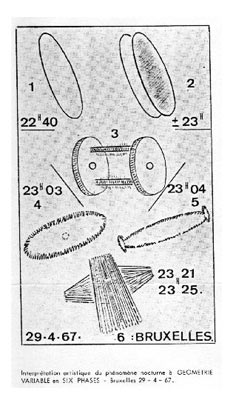 drawing of the UFO sighting