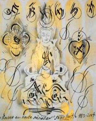 Buddha-From-Above-in-Meditation,-2004