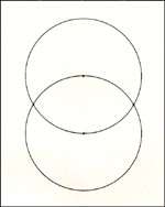 two intersecting circles
