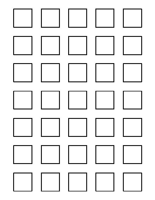 flat vertical structures of squares