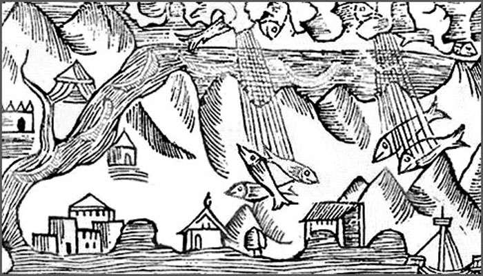 A Fish rain from 1555.