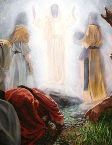 Jesus at his transfiguration
