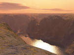 red glowing canyon