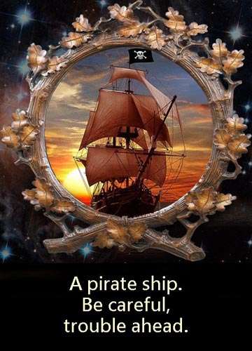 Magic Mirror oracle deck pirate ship